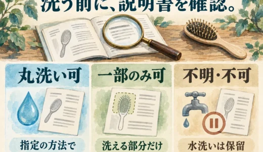 ヘアブラシは水洗いできる？素材だけで決めないお手入れの確認手順