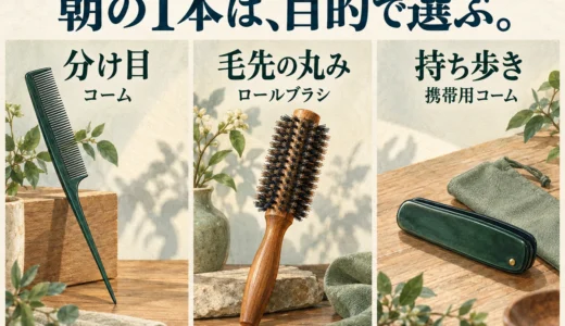 メンズのコームとブラシ、どっちが必要？朝の整髪と持ち歩きで選ぶ